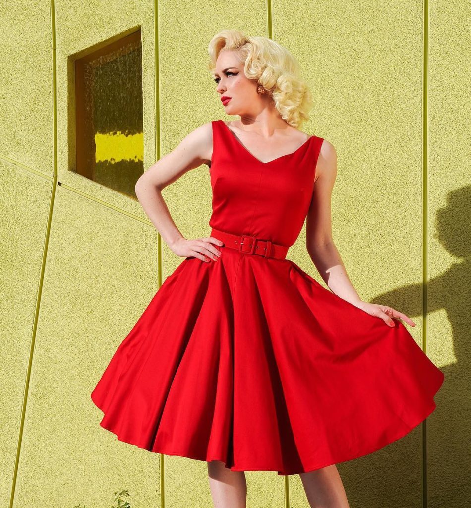 Red-Fit-and-Flare-Dresses